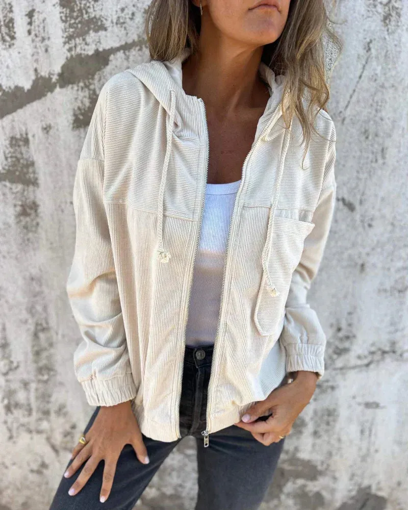 Harper Corduroy Zip-Up Jacket