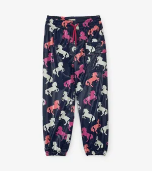 Hatley Kids Colour Changing Splash Pants - Playful Horses