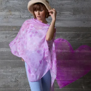 Heartfelt Silk Chiffon Scarf Wrap