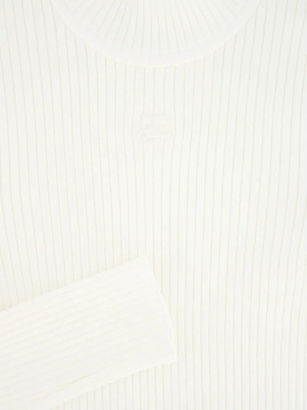 Heritage White ReEdition Rib Knit Mockneck Sweater