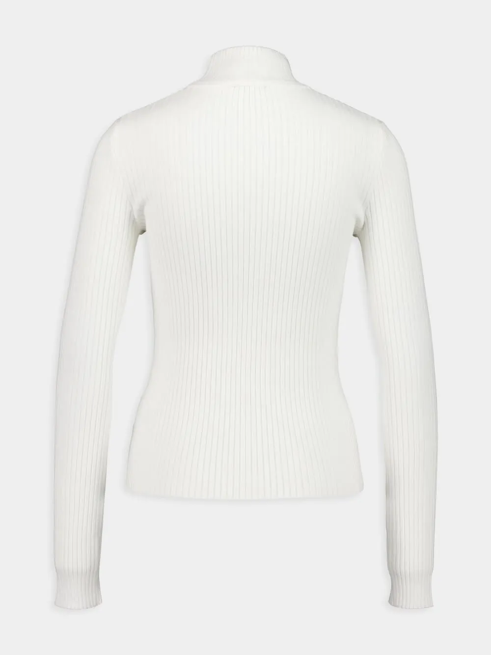 Heritage White ReEdition Rib Knit Mockneck Sweater