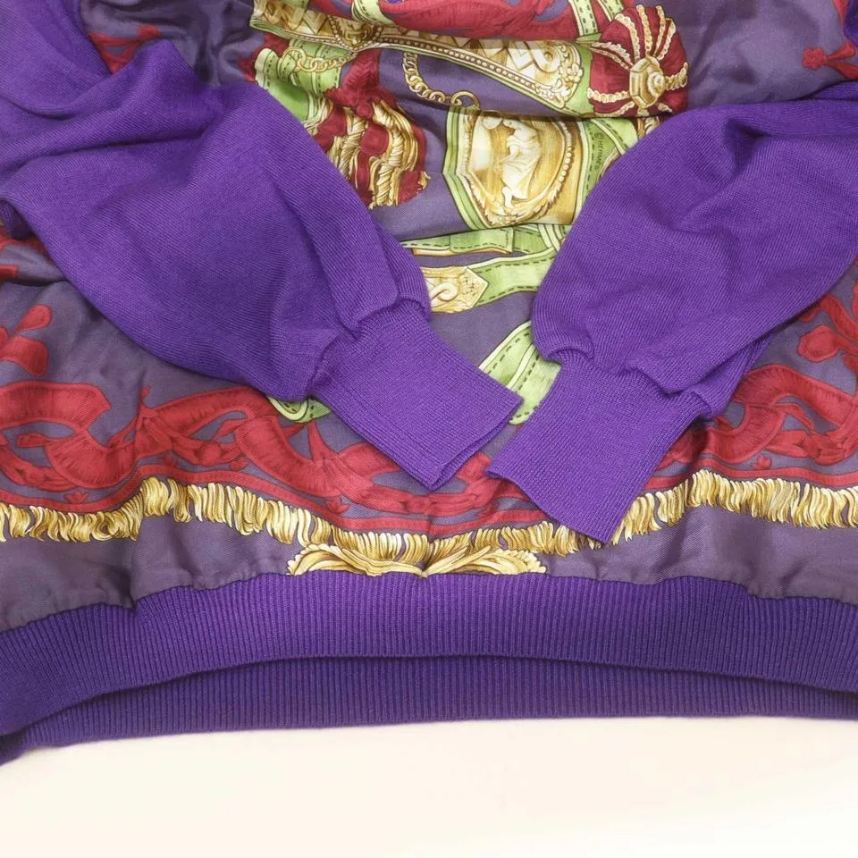 Hermès Size 40 Purple Cashmere x  Silk Sweater Blouse 862212