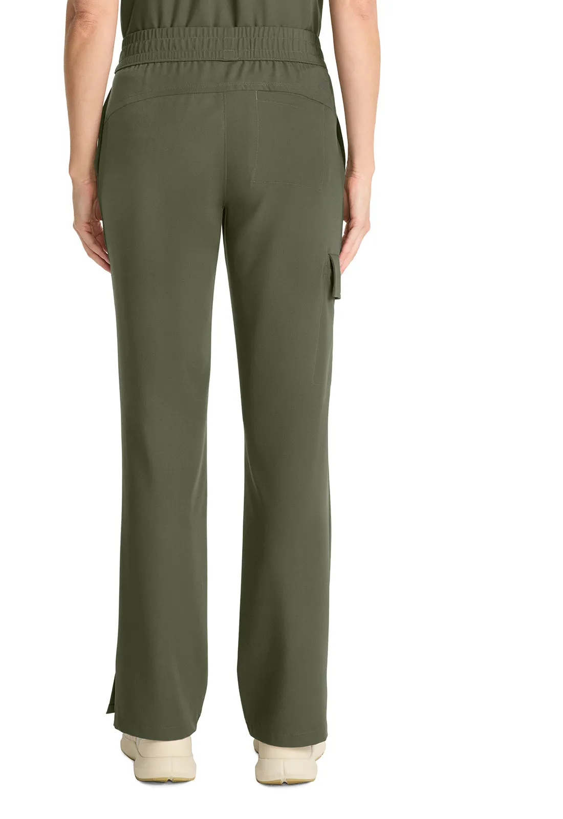 HH Quest HH153 Mid Rise Drawstring Straight Leg Pants Olive