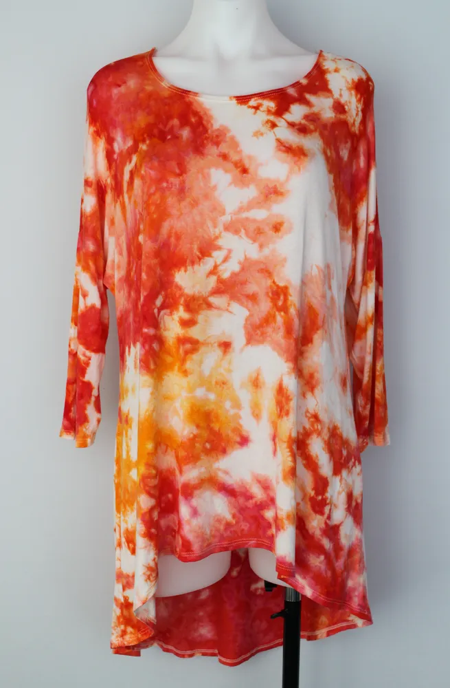 Hi Lo Tunic size Large - Angel Wing crinkle