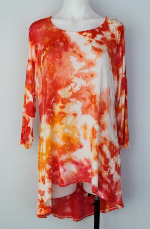 Hi Lo Tunic size Large - Angel Wing crinkle