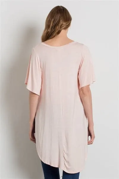 HI-Low Short Sleeve Top Blush - Pack of 6