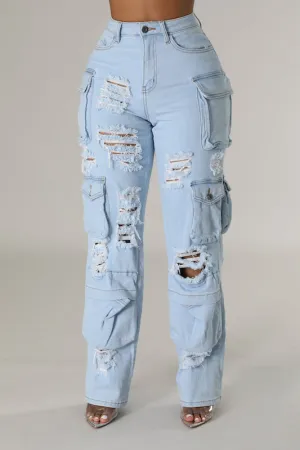 High Rise Cargo Pants with Extra Front Panel Pocket
