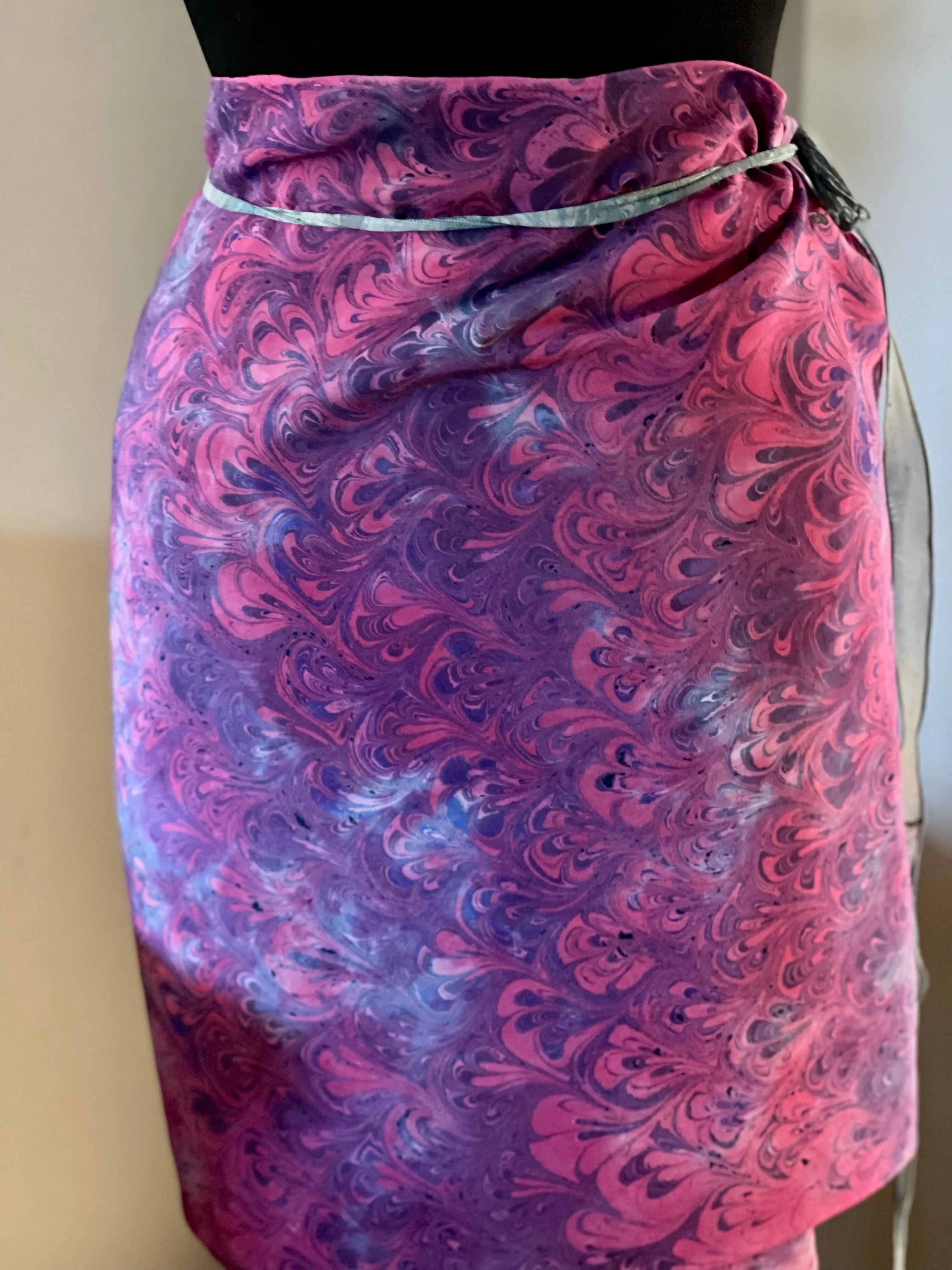 Hot Pink!  bouquet shawl. .  Crepe de chine 72x22” bold fun. This beautiful silk makes a unique dresser cover and scarf