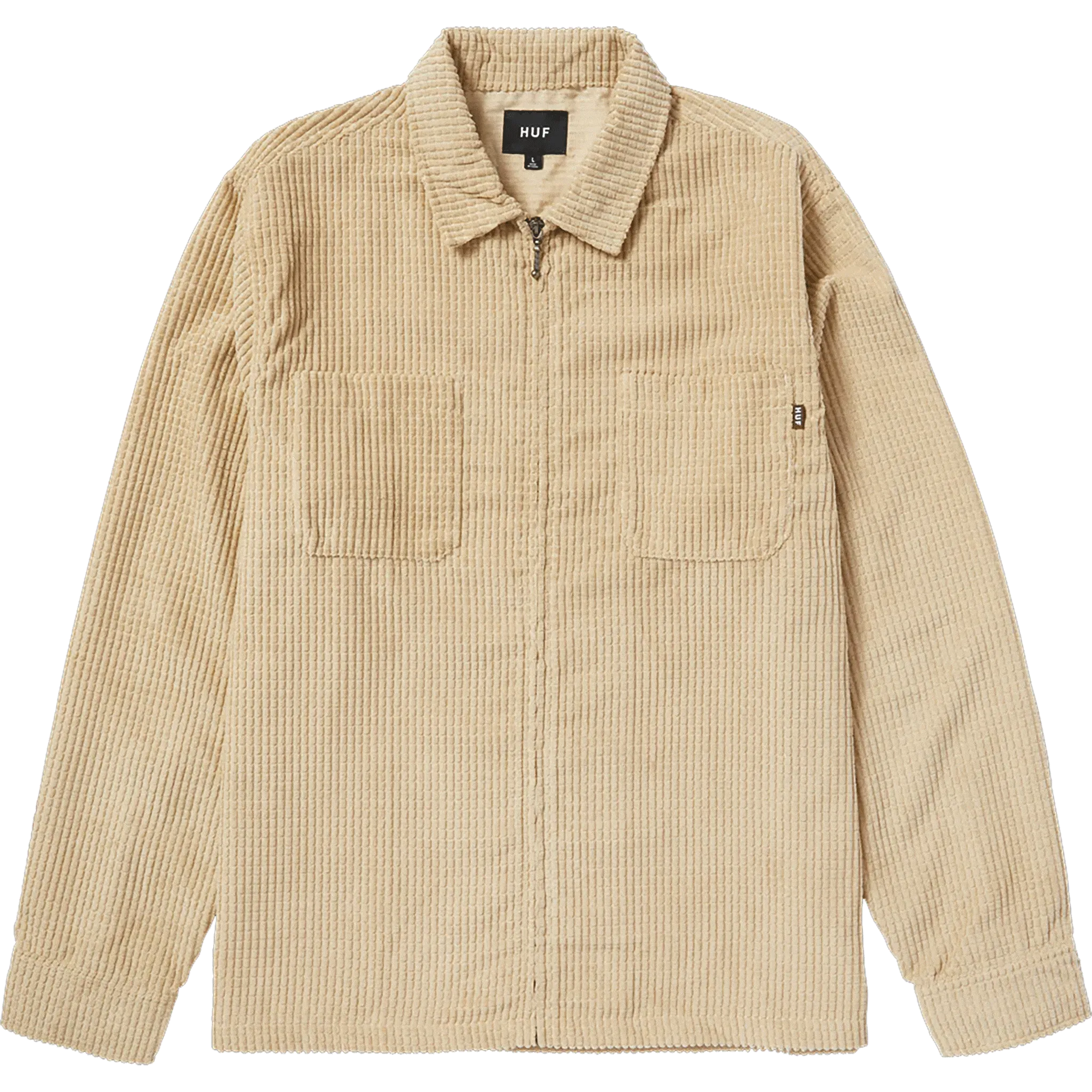 Huf Cornelius Zip Shirt Oatmeal