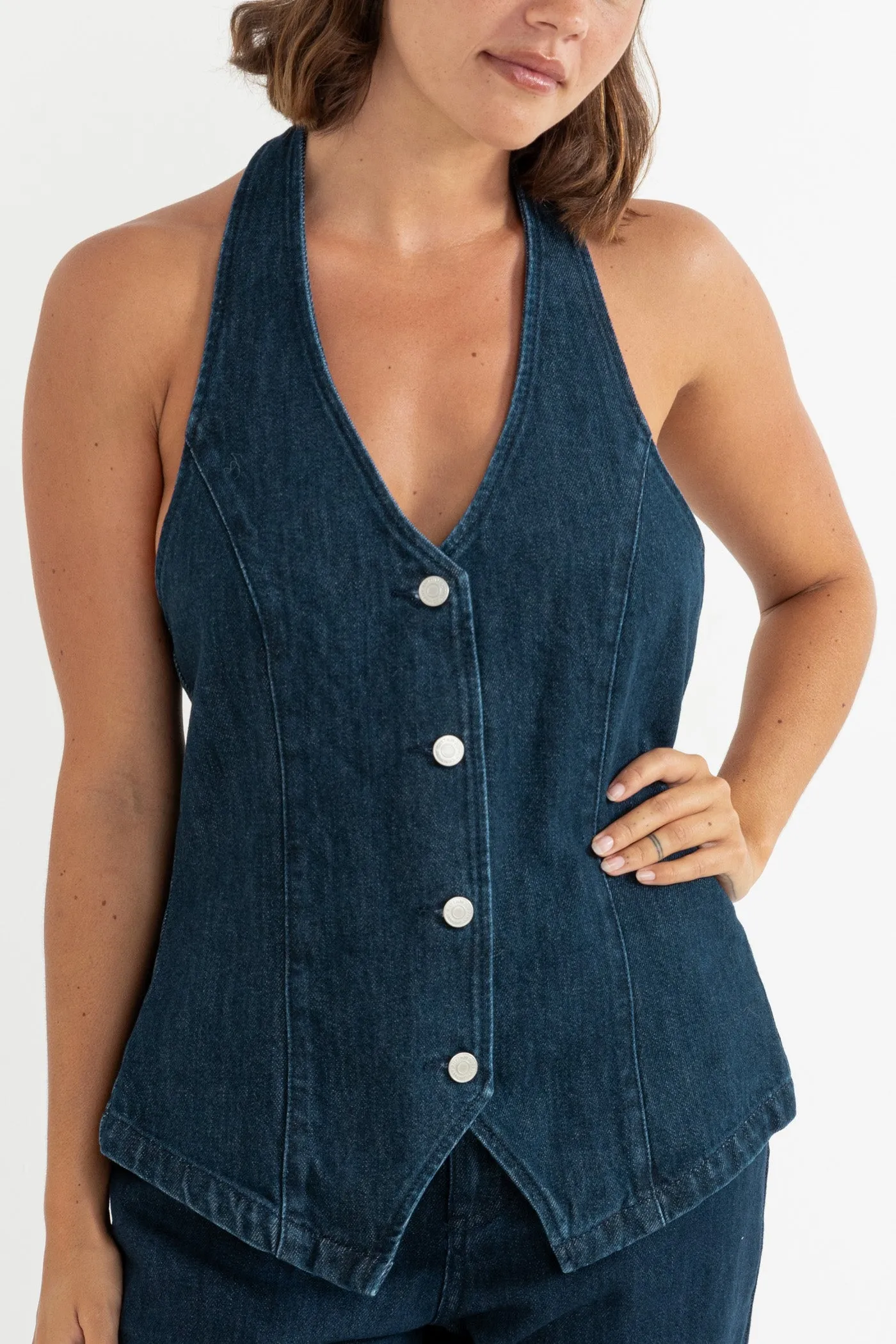 Hunter Halter Vest Indigo