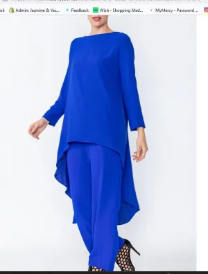 IC Collection 5680T 1PC Boat Neck Tunic With Long Sleeves