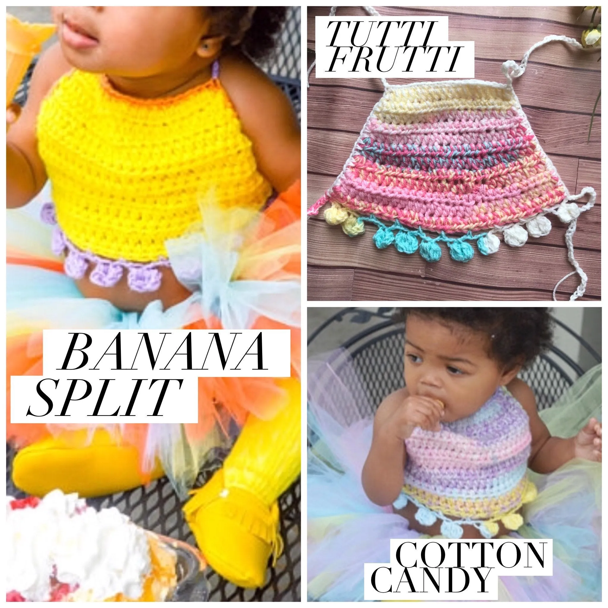 Ice Cream Pom Pom Halter Top