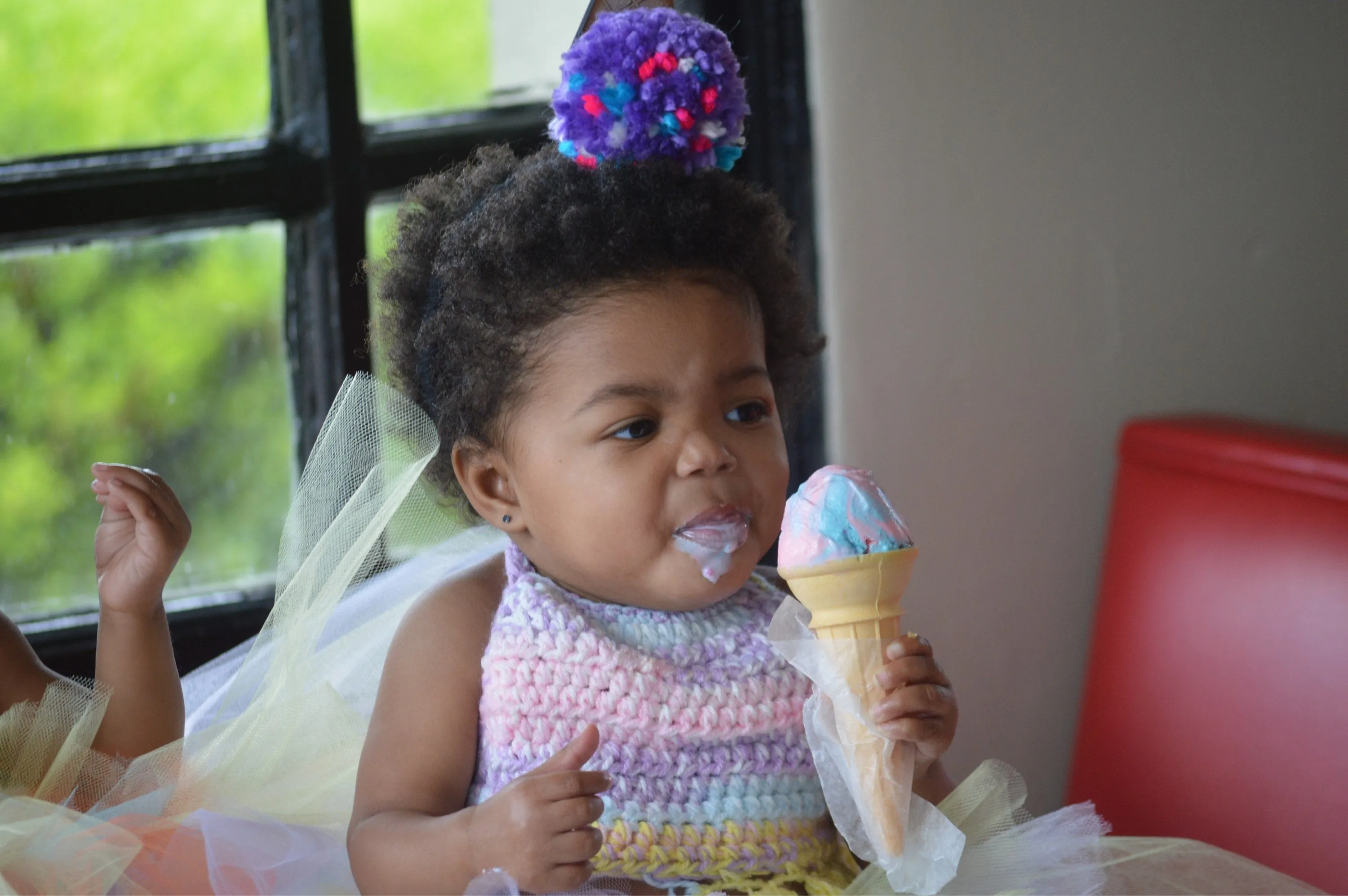 Ice Cream Pom Pom Halter Top