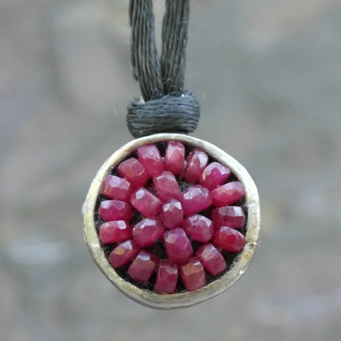 Iconic Ruby Mosaic wrap bracelet/necklace (fully adjustable)