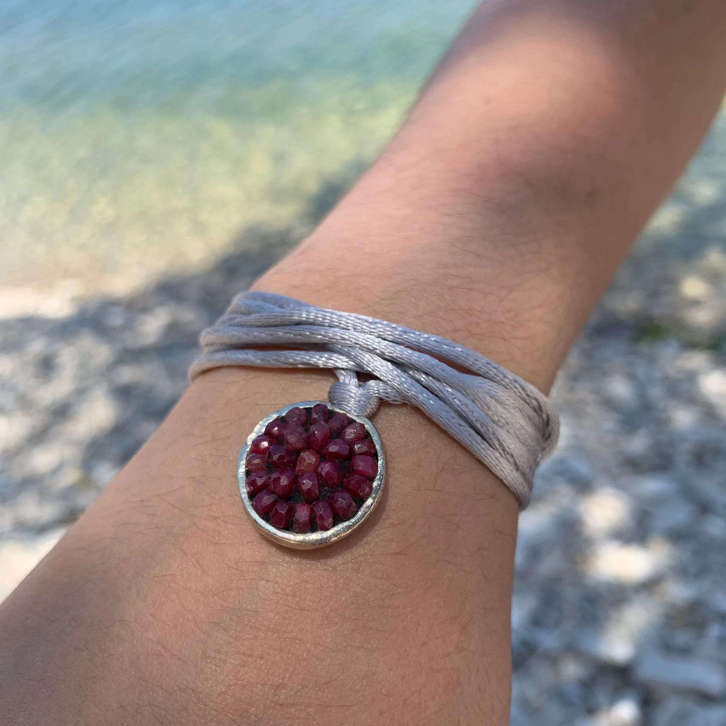 Iconic Ruby Mosaic wrap bracelet/necklace (fully adjustable)