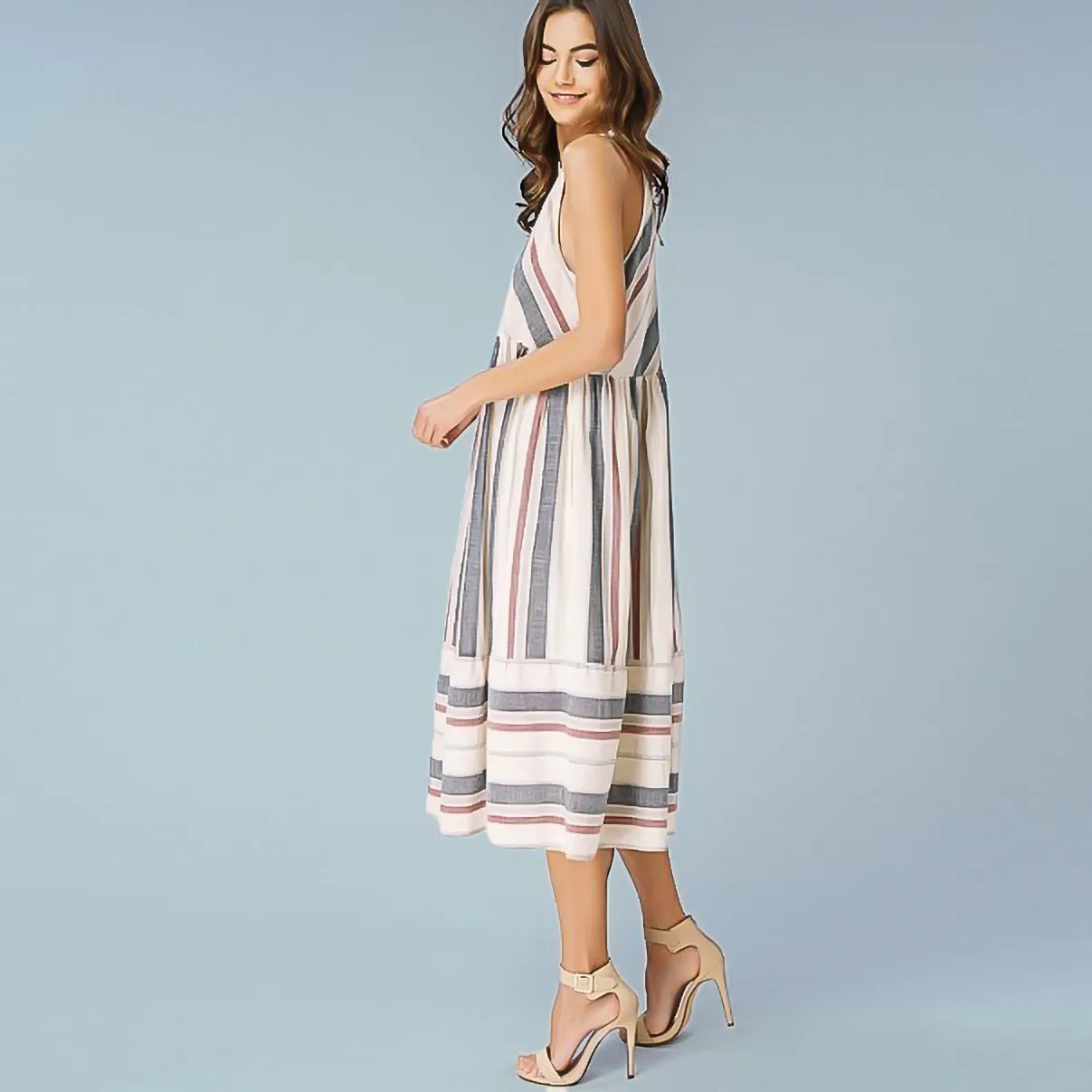 Ines Woven Midi Dress