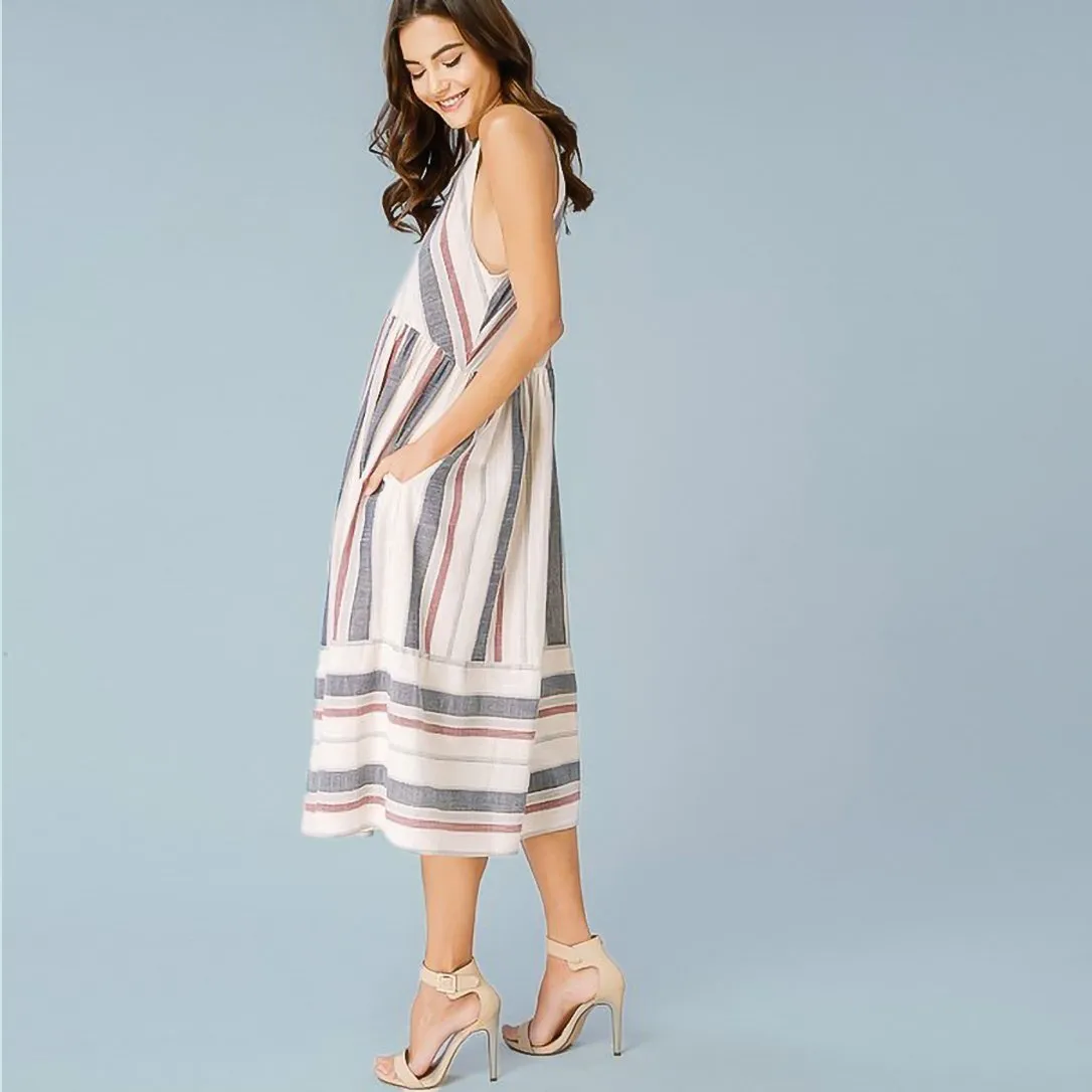 Ines Woven Midi Dress