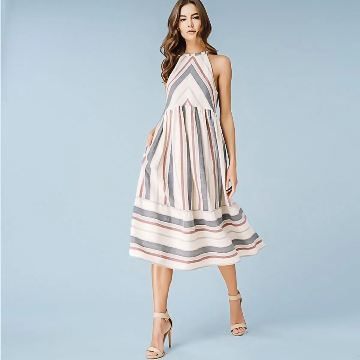 Ines Woven Midi Dress