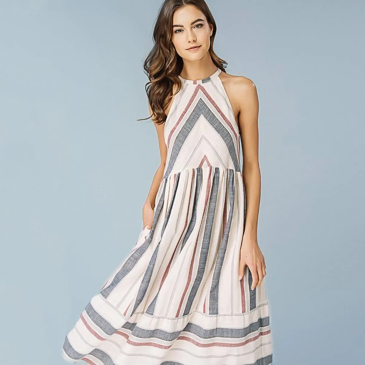 Ines Woven Midi Dress