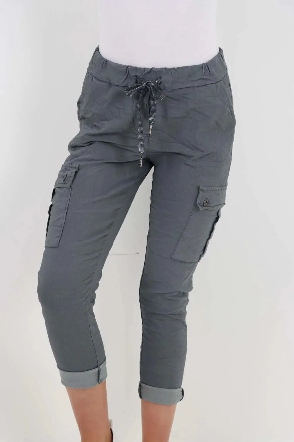 Italian Drawstring Waistband Magic Cargo Trouser
