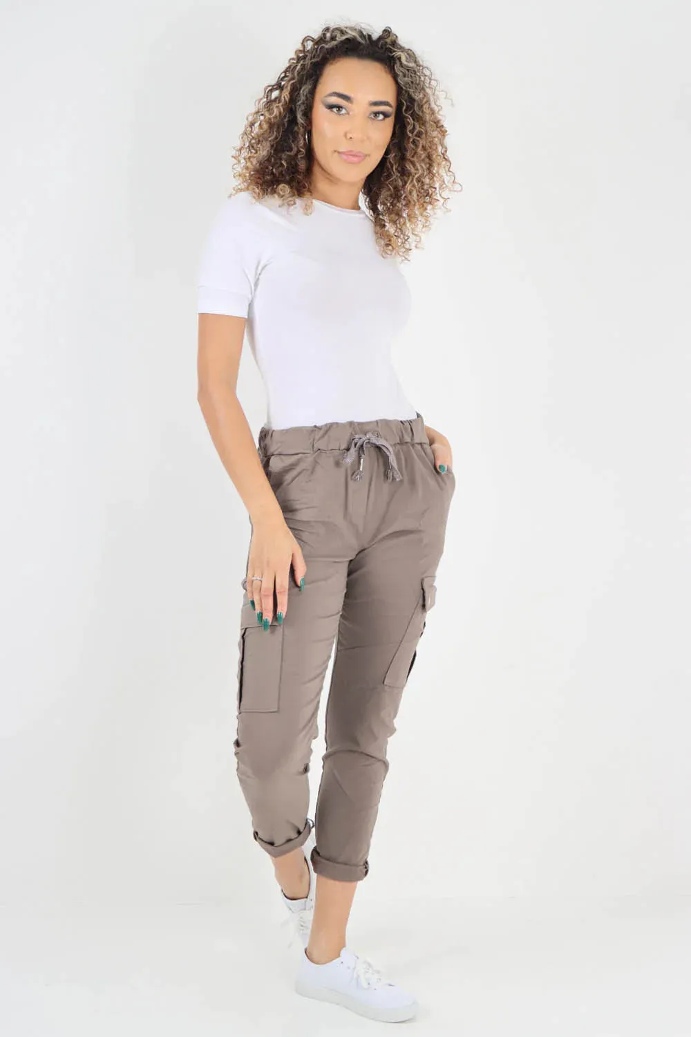 Italian Drawstring Waistband Magic Cargo Trouser