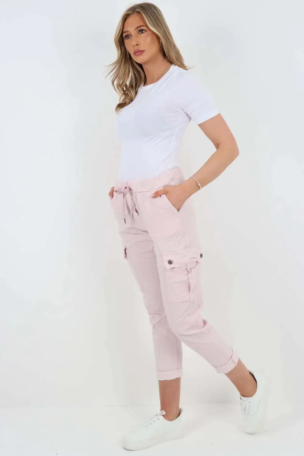 Italian Drawstring Waistband Magic Cargo Trouser