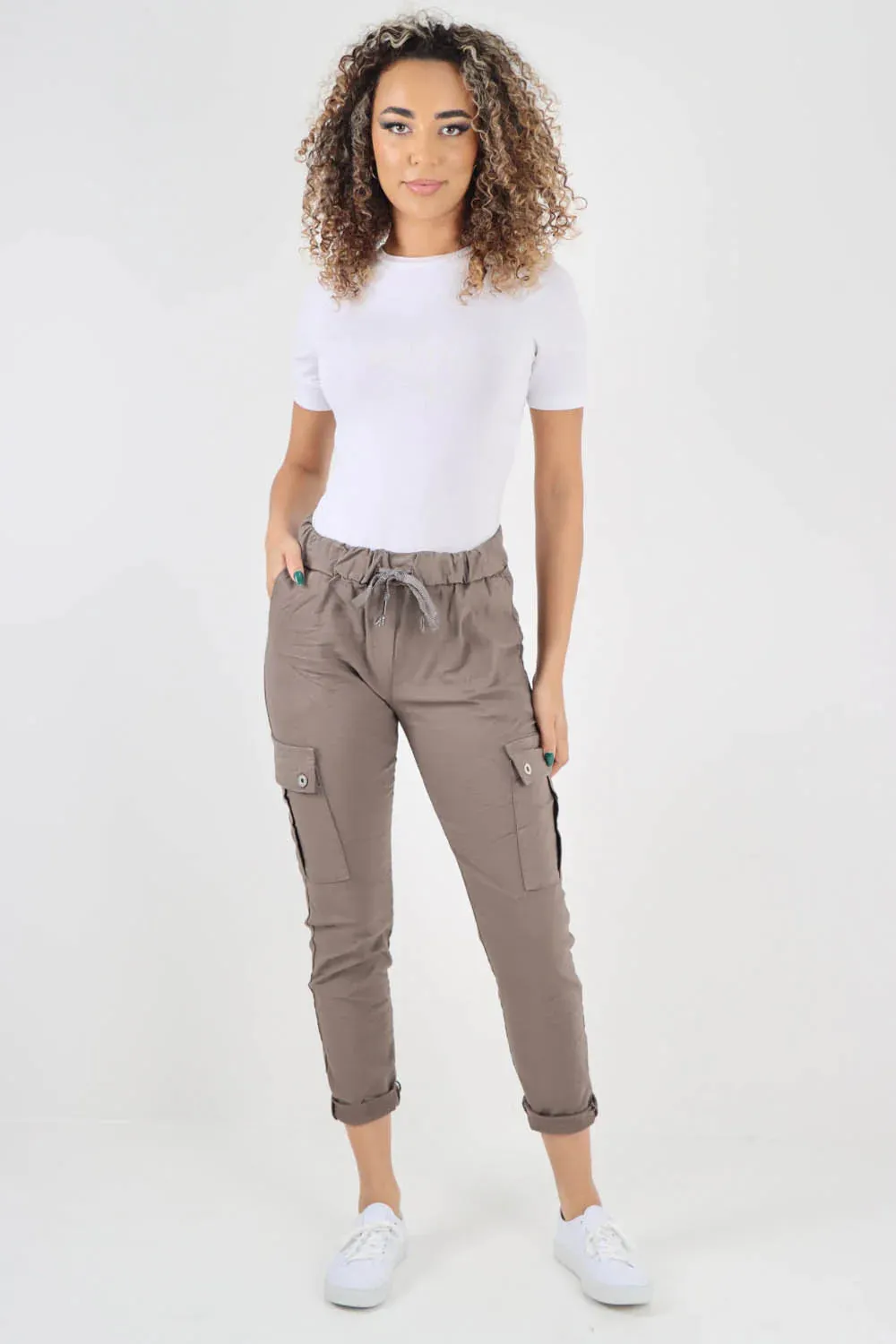 Italian Drawstring Waistband Magic Cargo Trouser
