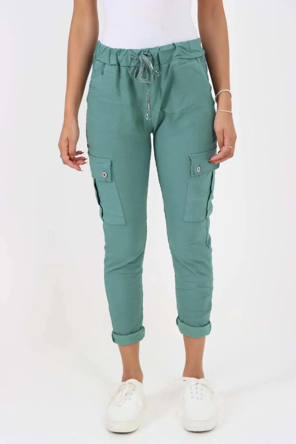 Italian Drawstring Waistband Magic Cargo Trouser