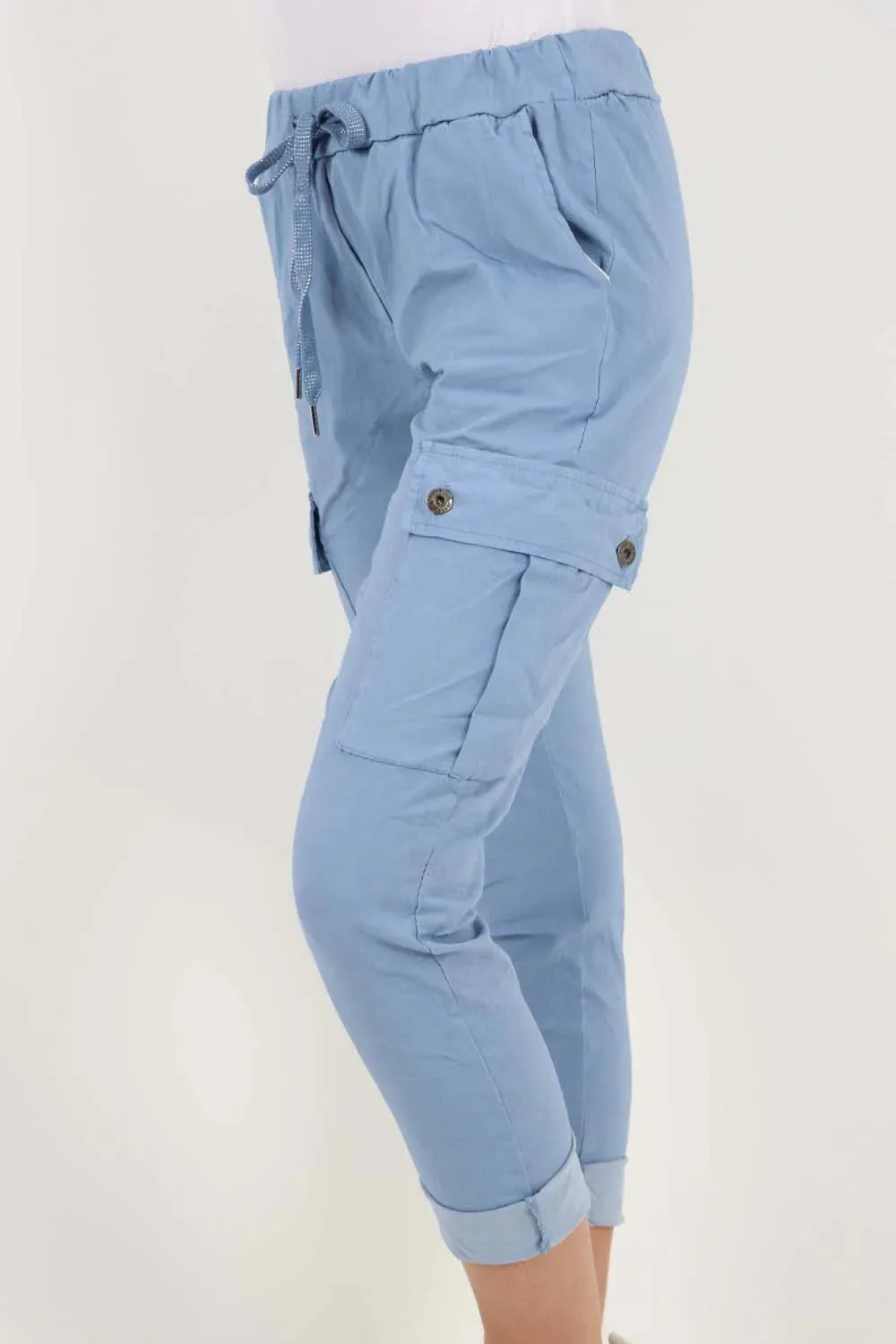 Italian Drawstring Waistband Magic Cargo Trouser