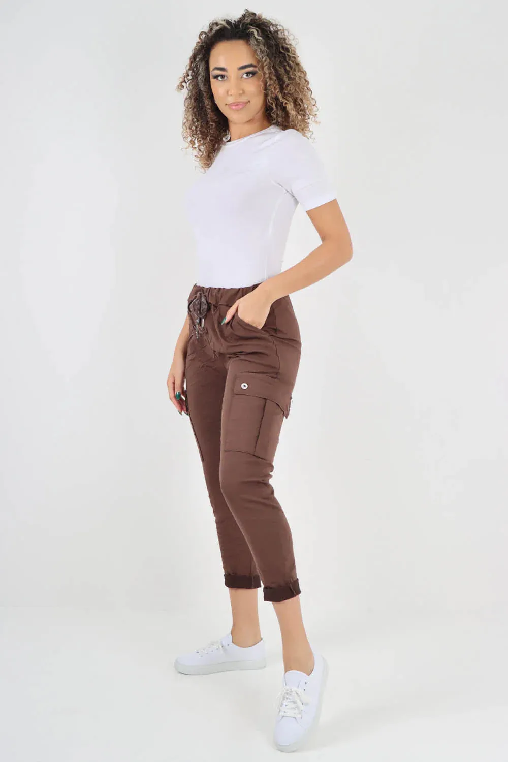 Italian Drawstring Waistband Magic Cargo Trouser