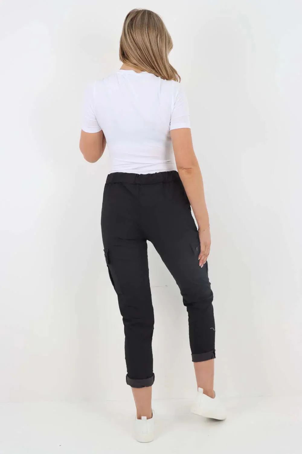 Italian Drawstring Waistband Magic Cargo Trouser