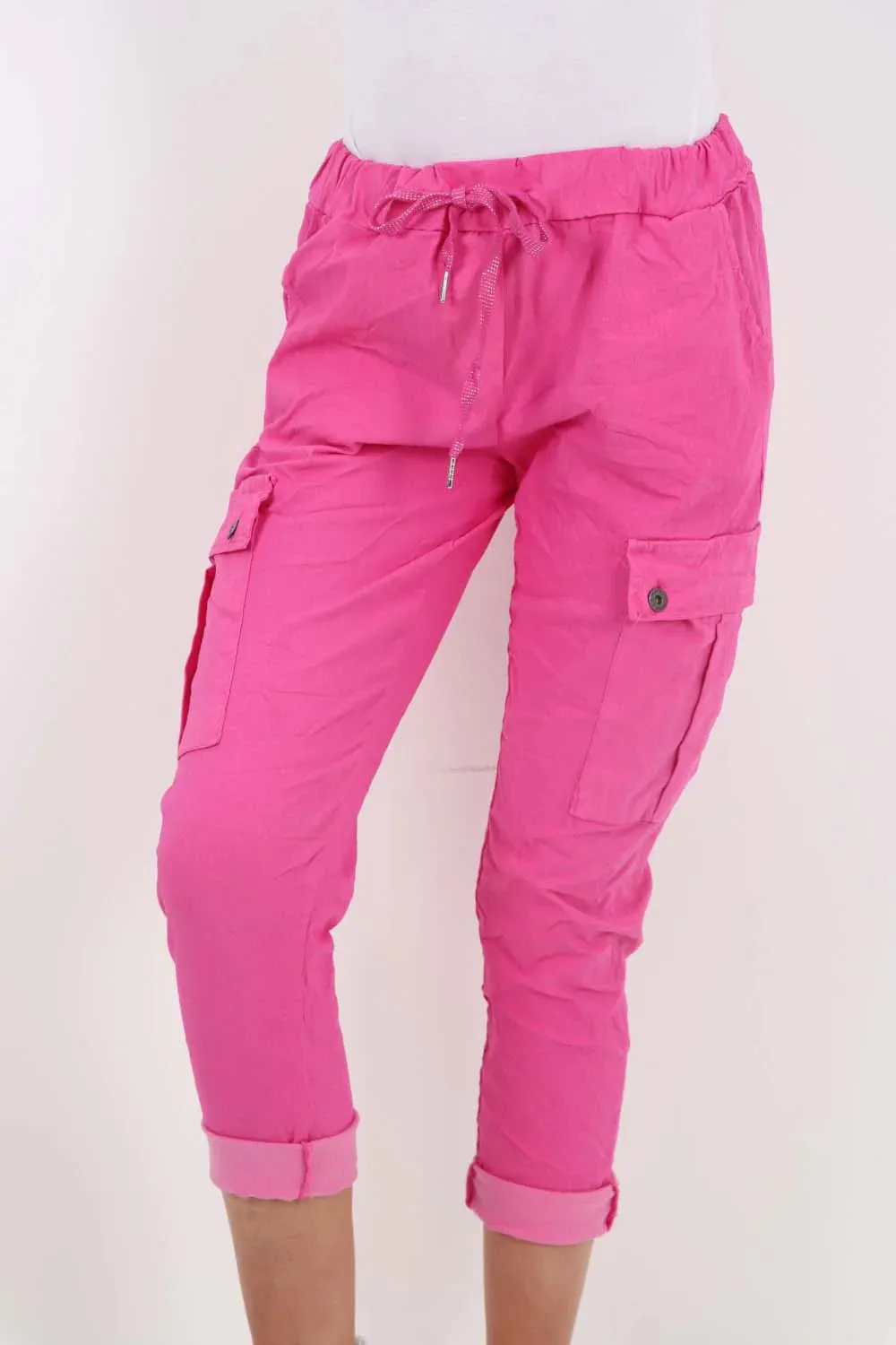 Italian Drawstring Waistband Magic Cargo Trouser