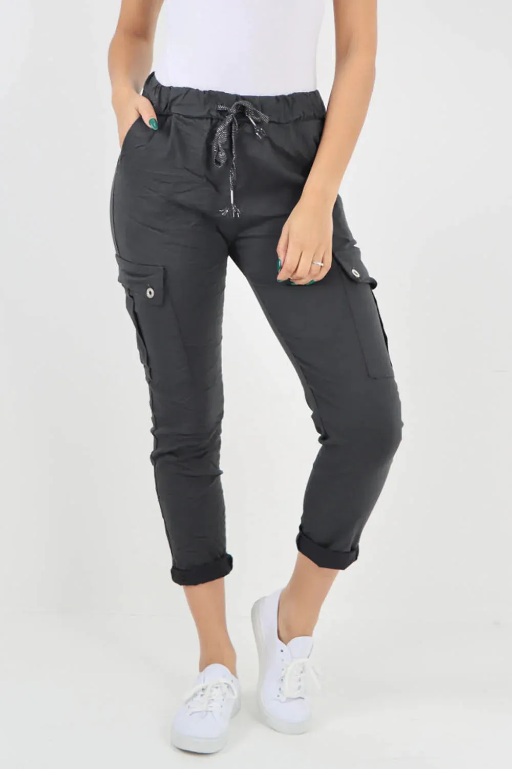 Italian Drawstring Waistband Magic Cargo Trouser