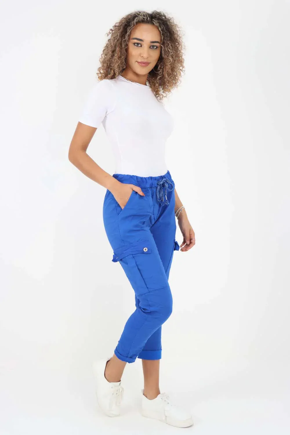 Italian Drawstring Waistband Magic Cargo Trouser