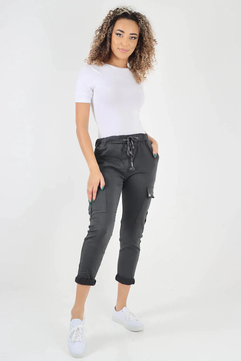Italian Drawstring Waistband Magic Cargo Trouser