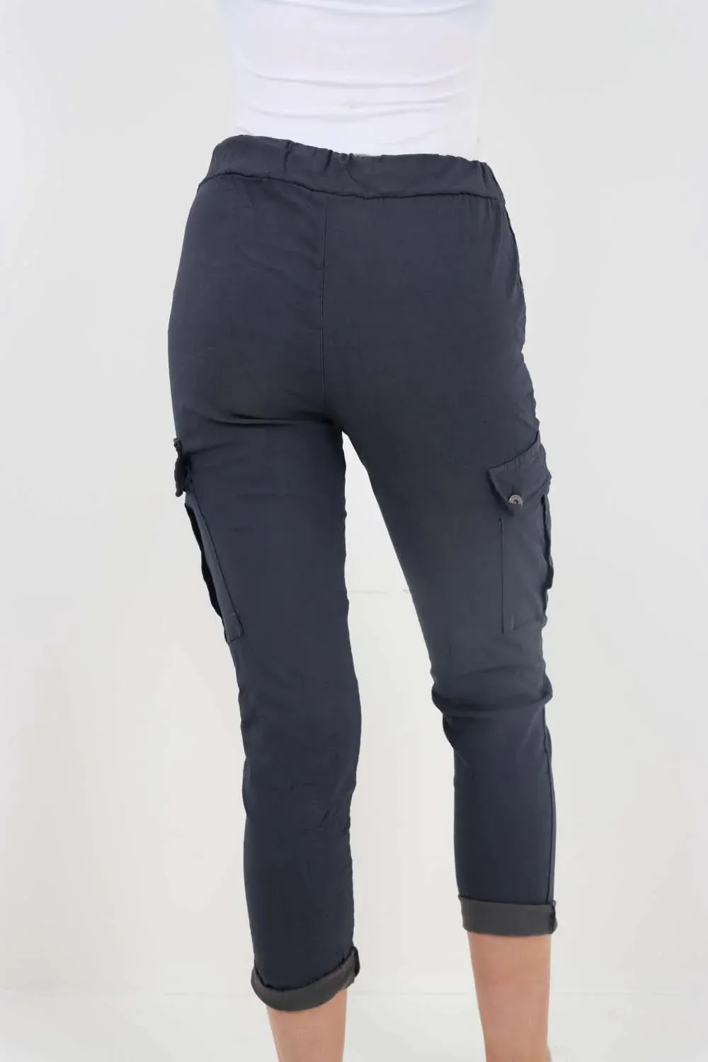 Italian Drawstring Waistband Magic Cargo Trouser