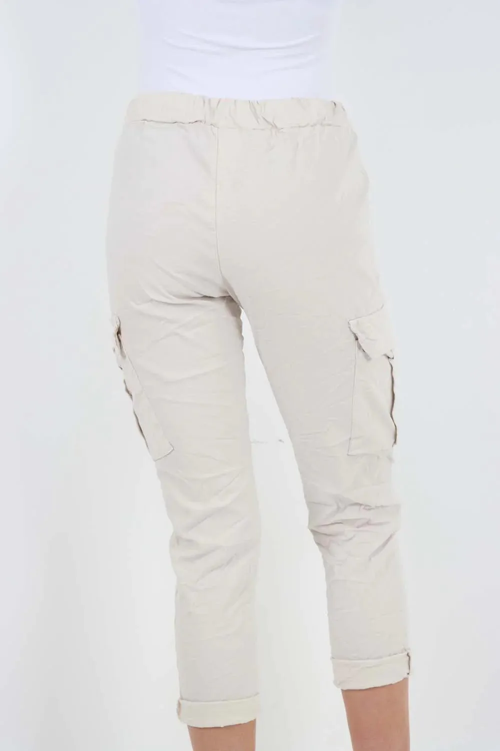 Italian Drawstring Waistband Magic Cargo Trouser