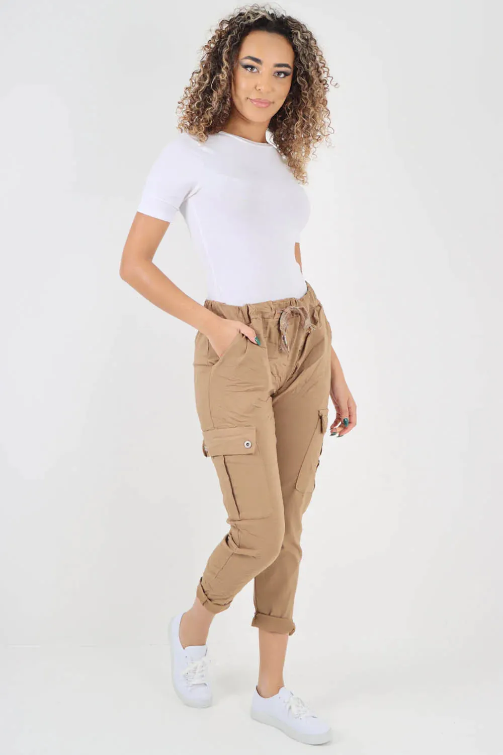 Italian Drawstring Waistband Magic Cargo Trouser