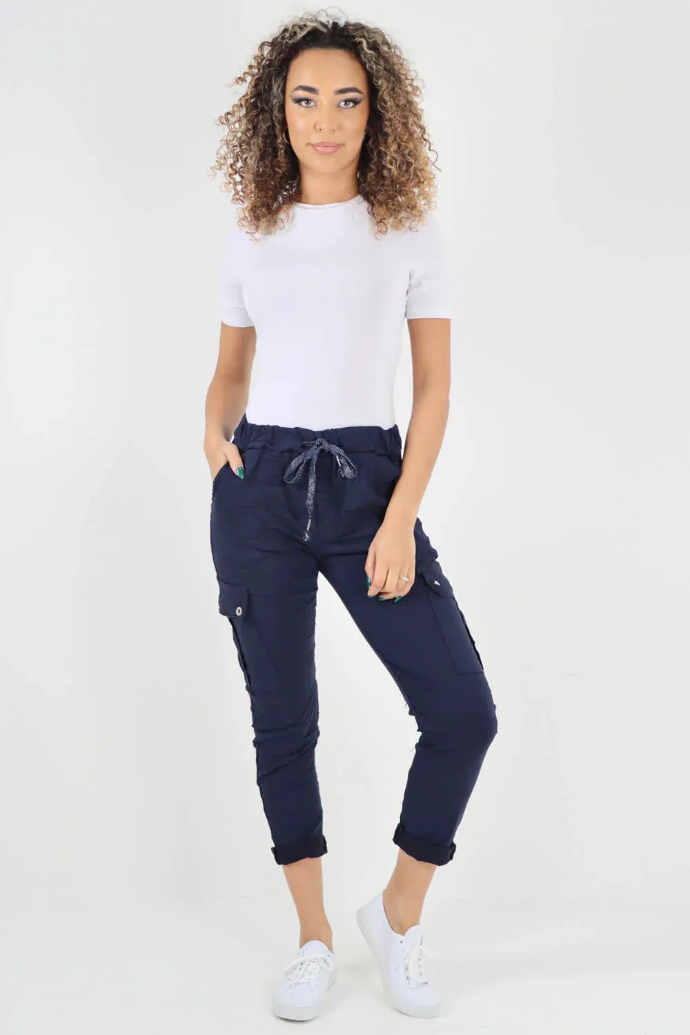 Italian Drawstring Waistband Magic Cargo Trouser