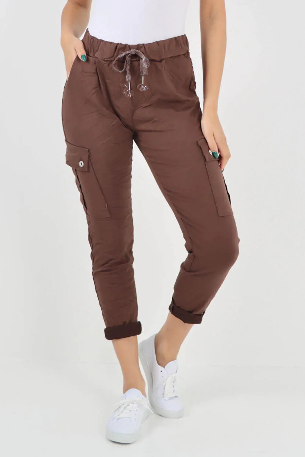 Italian Drawstring Waistband Magic Cargo Trouser