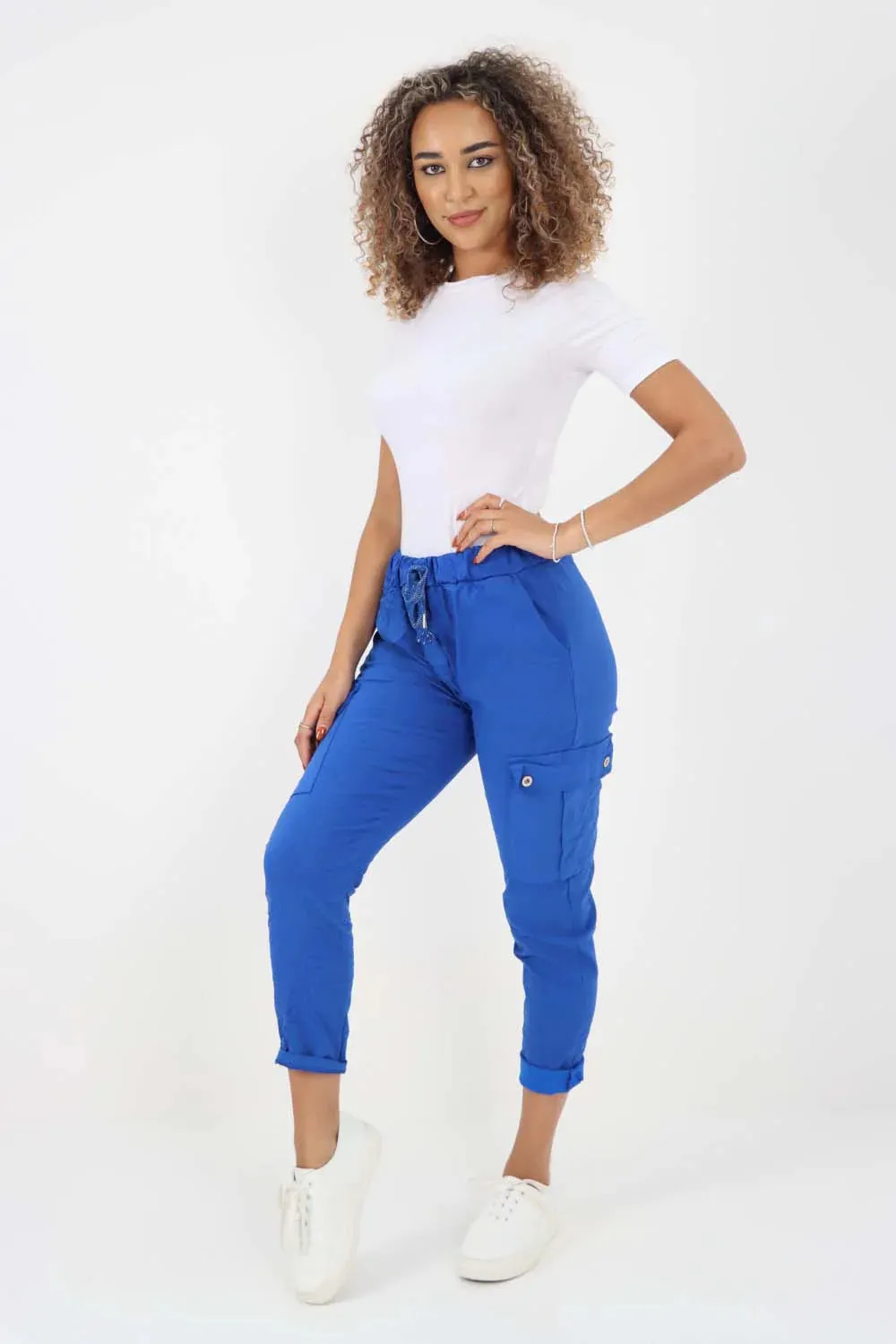 Italian Drawstring Waistband Magic Cargo Trouser