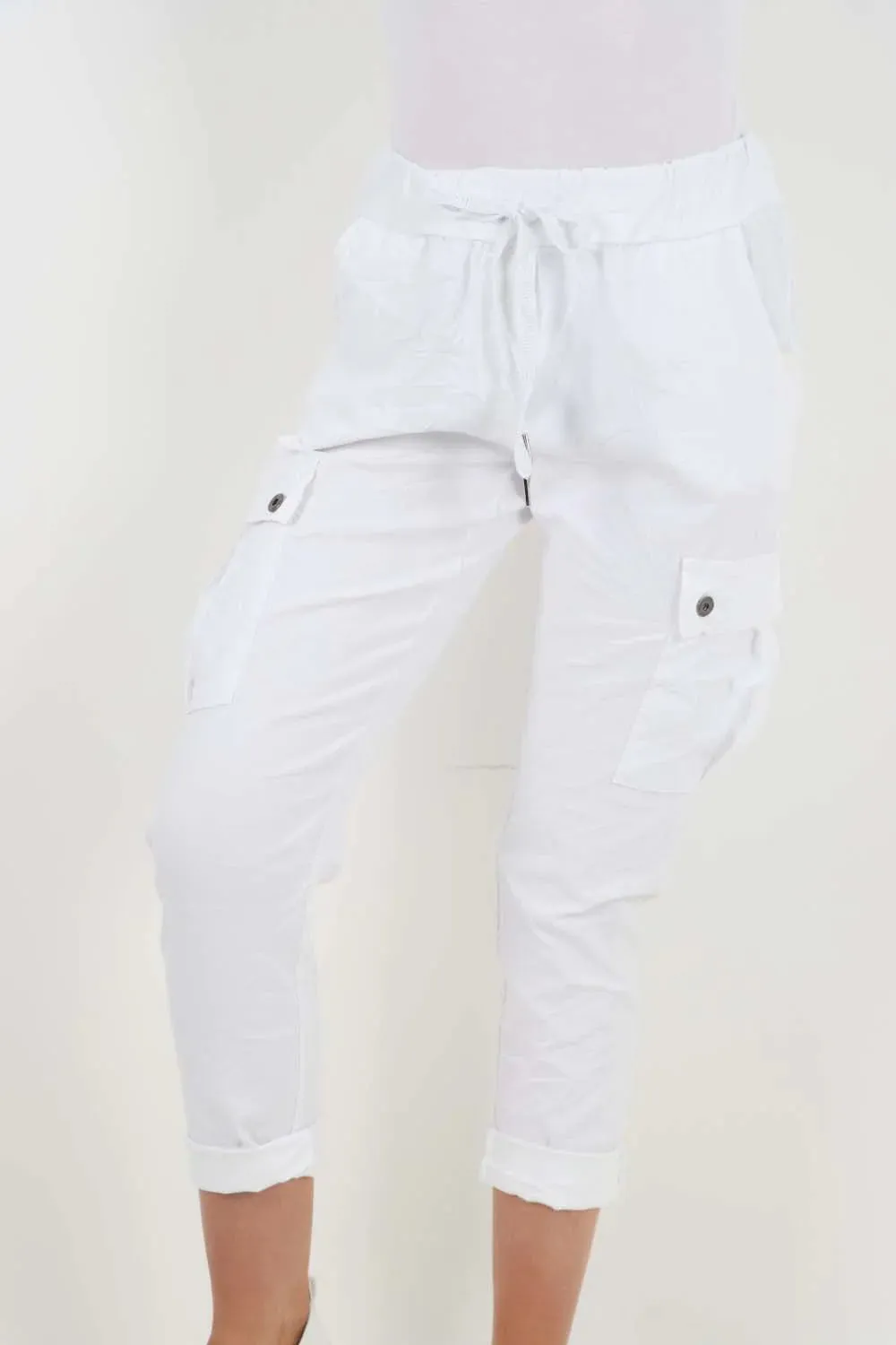 Italian Drawstring Waistband Magic Cargo Trouser