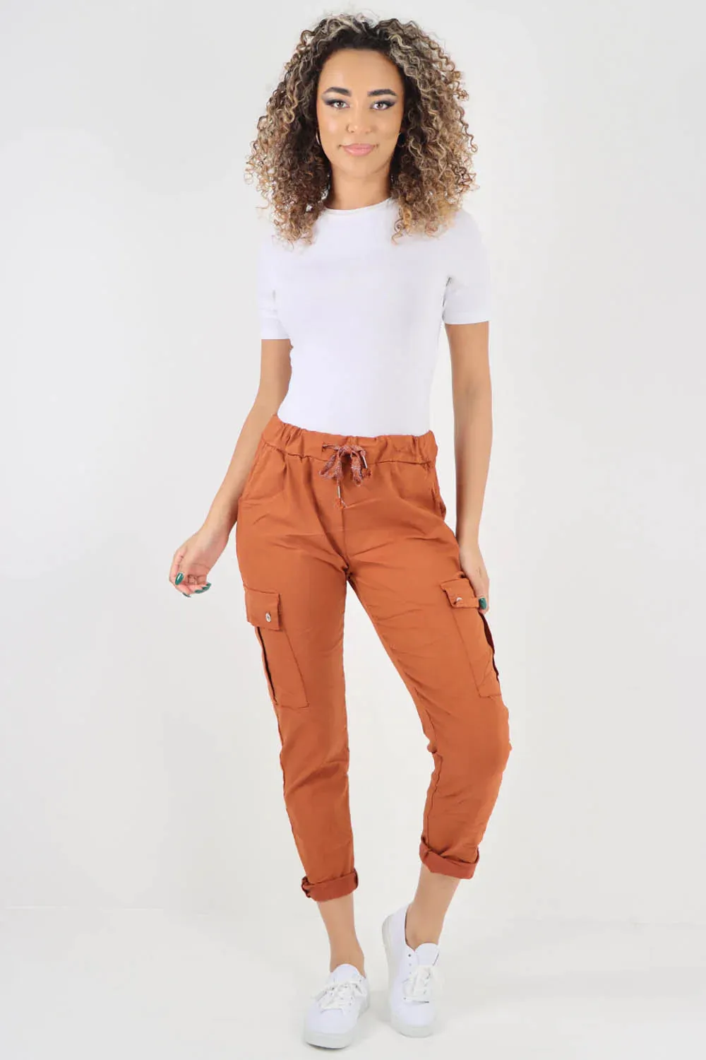 Italian Drawstring Waistband Magic Cargo Trouser