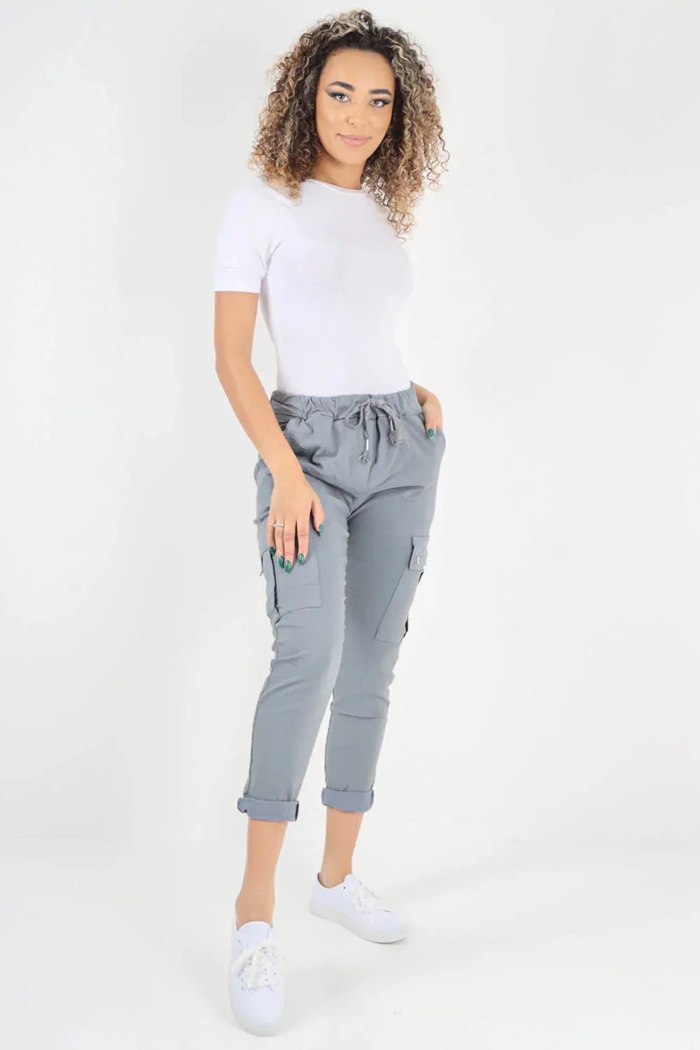 Italian Drawstring Waistband Magic Cargo Trouser