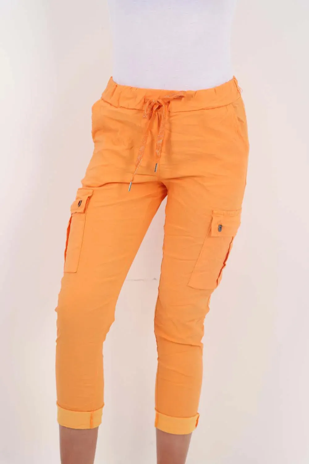 Italian Drawstring Waistband Magic Cargo Trouser
