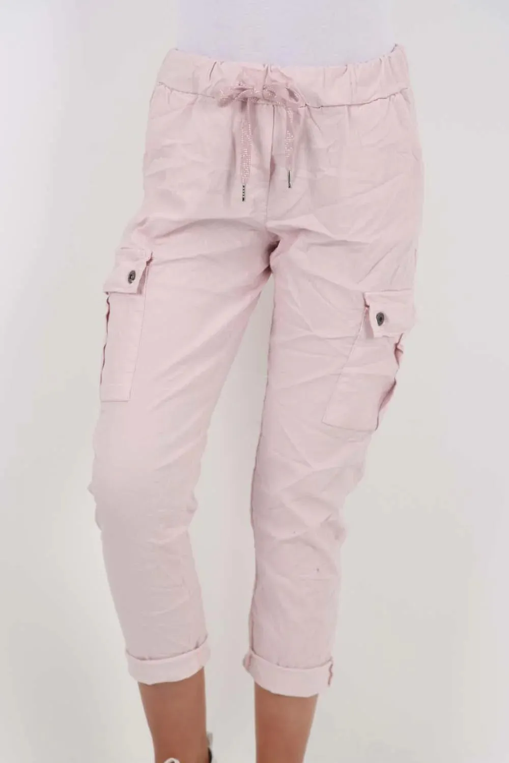 Italian Drawstring Waistband Magic Cargo Trouser