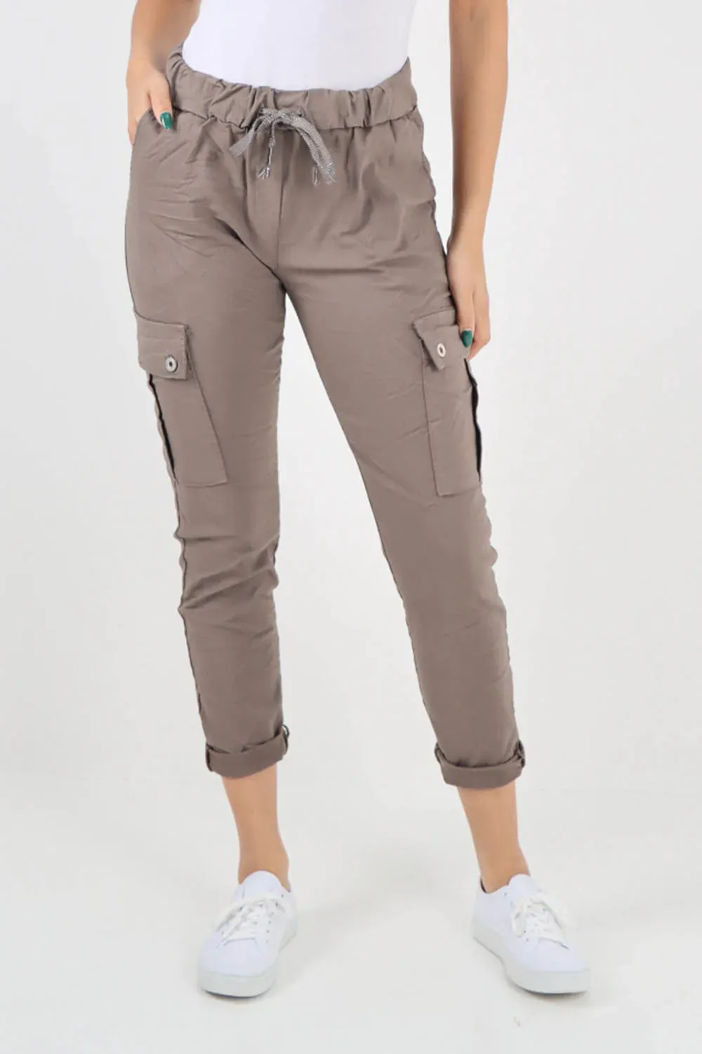Italian Drawstring Waistband Magic Cargo Trouser