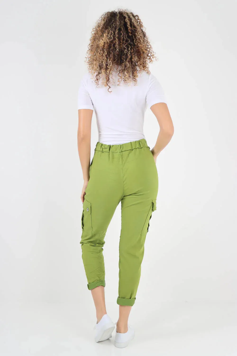 Italian Drawstring Waistband Magic Cargo Trouser