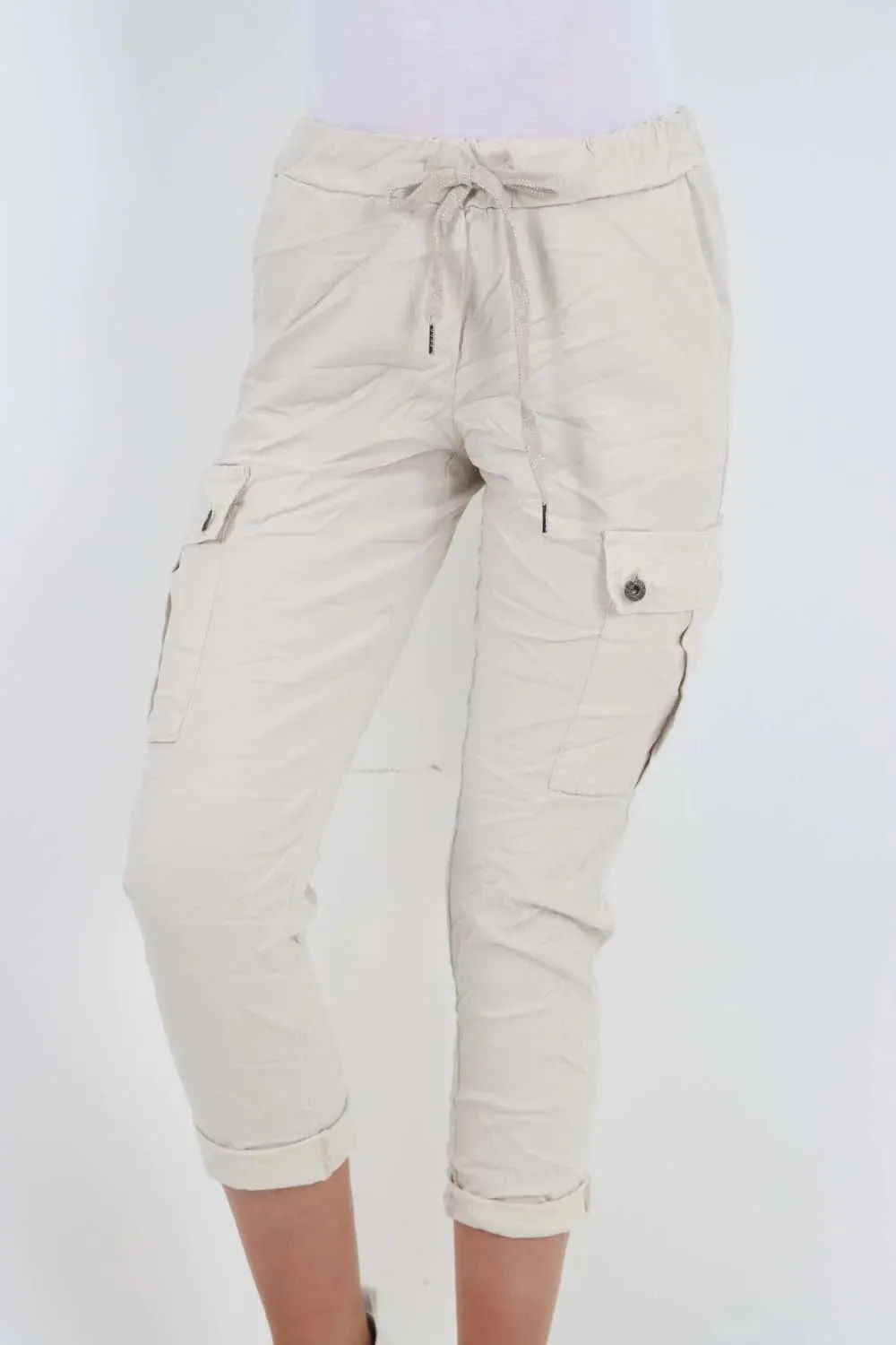 Italian Drawstring Waistband Magic Cargo Trouser