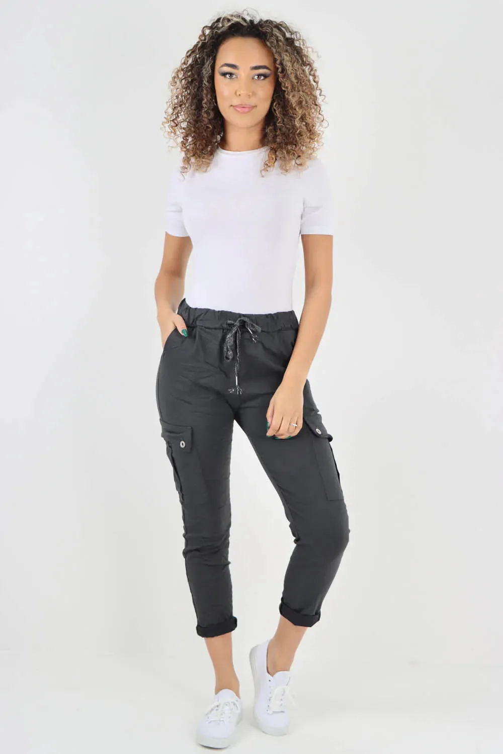 Italian Drawstring Waistband Magic Cargo Trouser